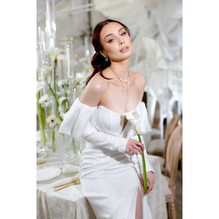 Kolczyki z perłami słodkowodnymi robione ręcznie pozłacane wiszące sznury