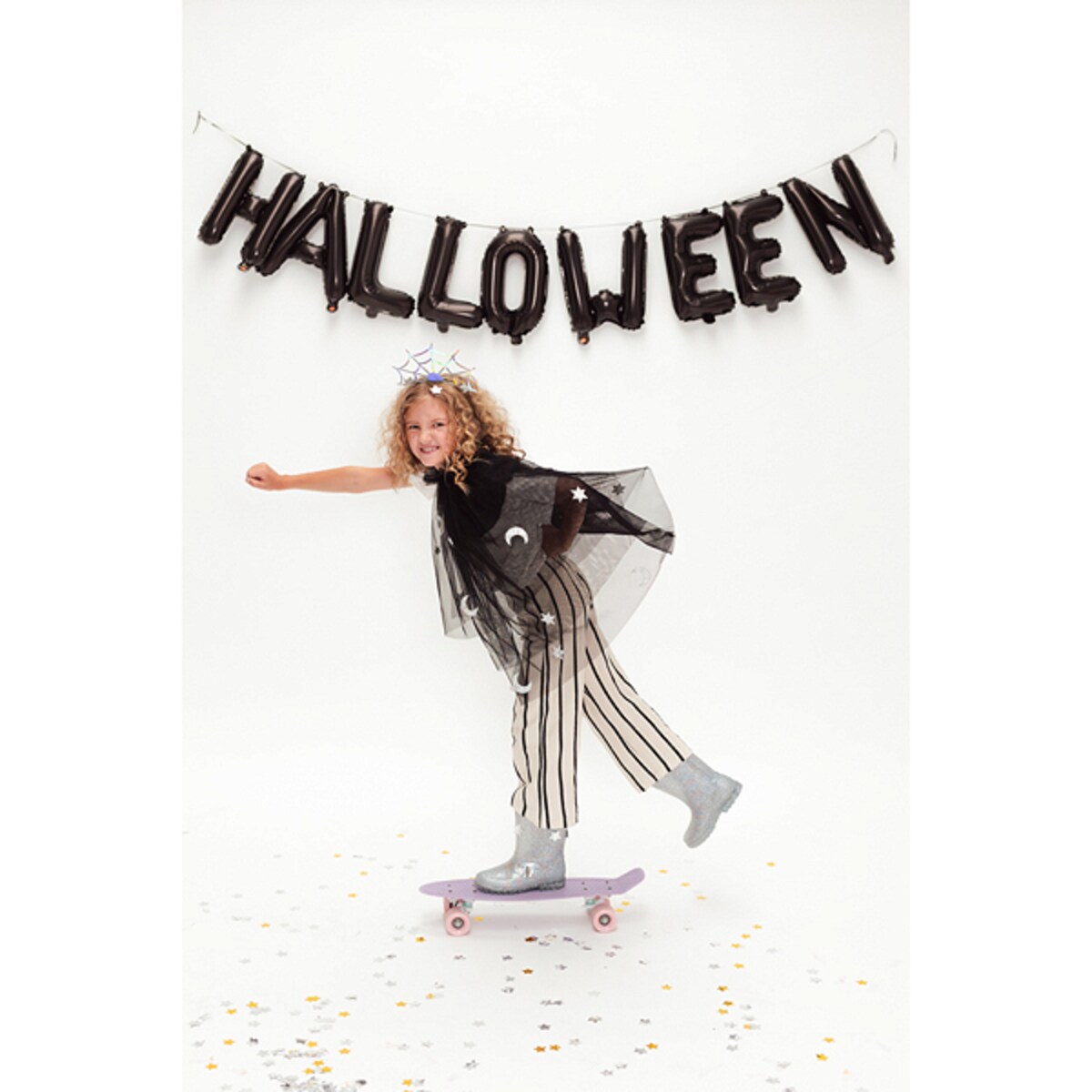 Balon foliowy Halloween, 280x46 cm, czarny