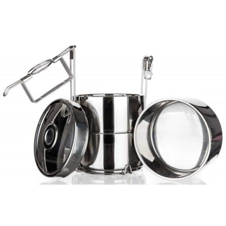 TERMOS OBIADOWY MENAŻKA pojemnik na jedzenie piętrowy 4,4 L dwie ścianki