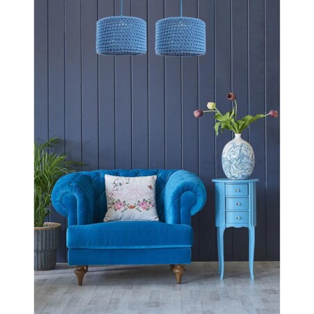 Lampa wisząca COTTON 30 niebieska