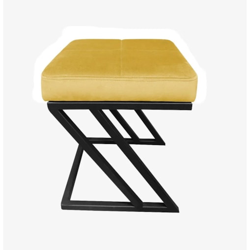 Pufa ZAZU MG VELVET musztardowa/curry