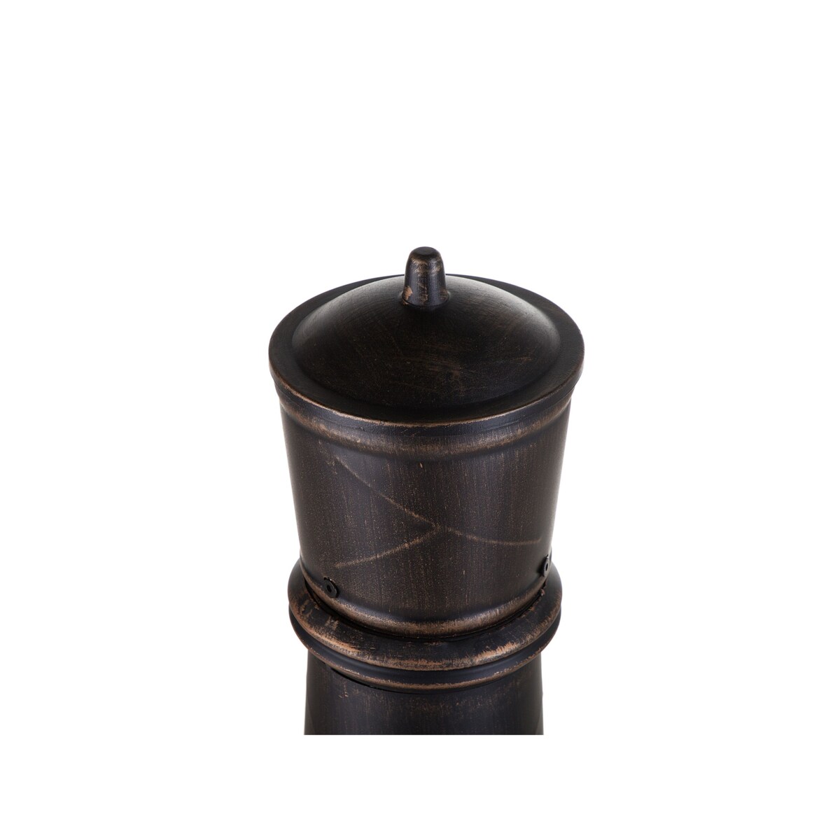 Palenisko ogrodowe z grillem stalowe mosiężne TACORA