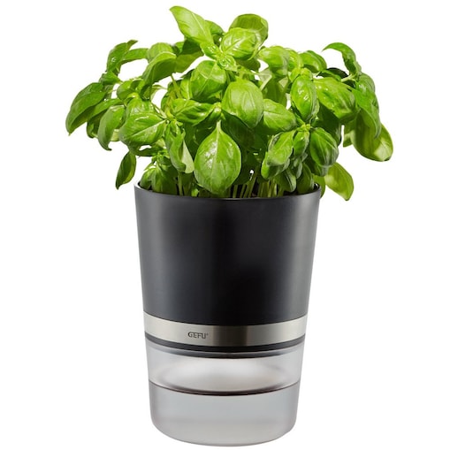 Doniczka do ziół z automatycznym systemem nawadniania, nowoczesny gadżet kuchenny o eleganckiej stylistyce
