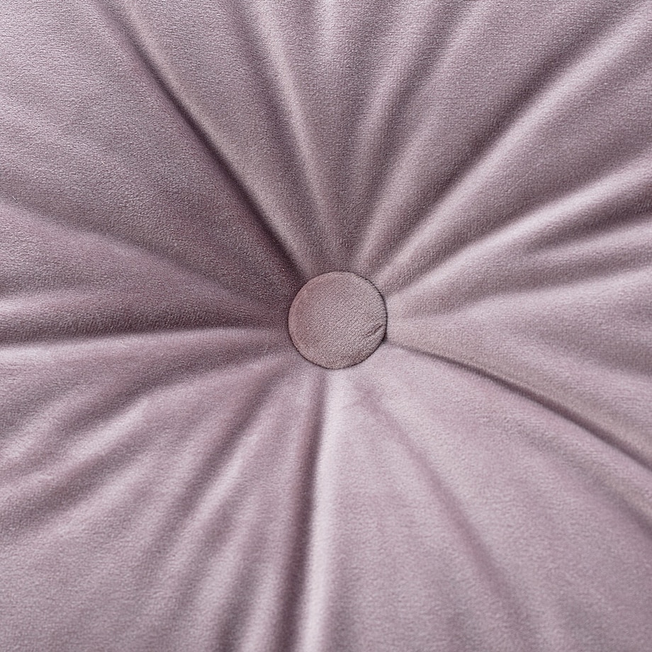 Poduszka kwadratowa Velvet z guzikiem, zgaszony róż, 37 x 37cm, Velvet