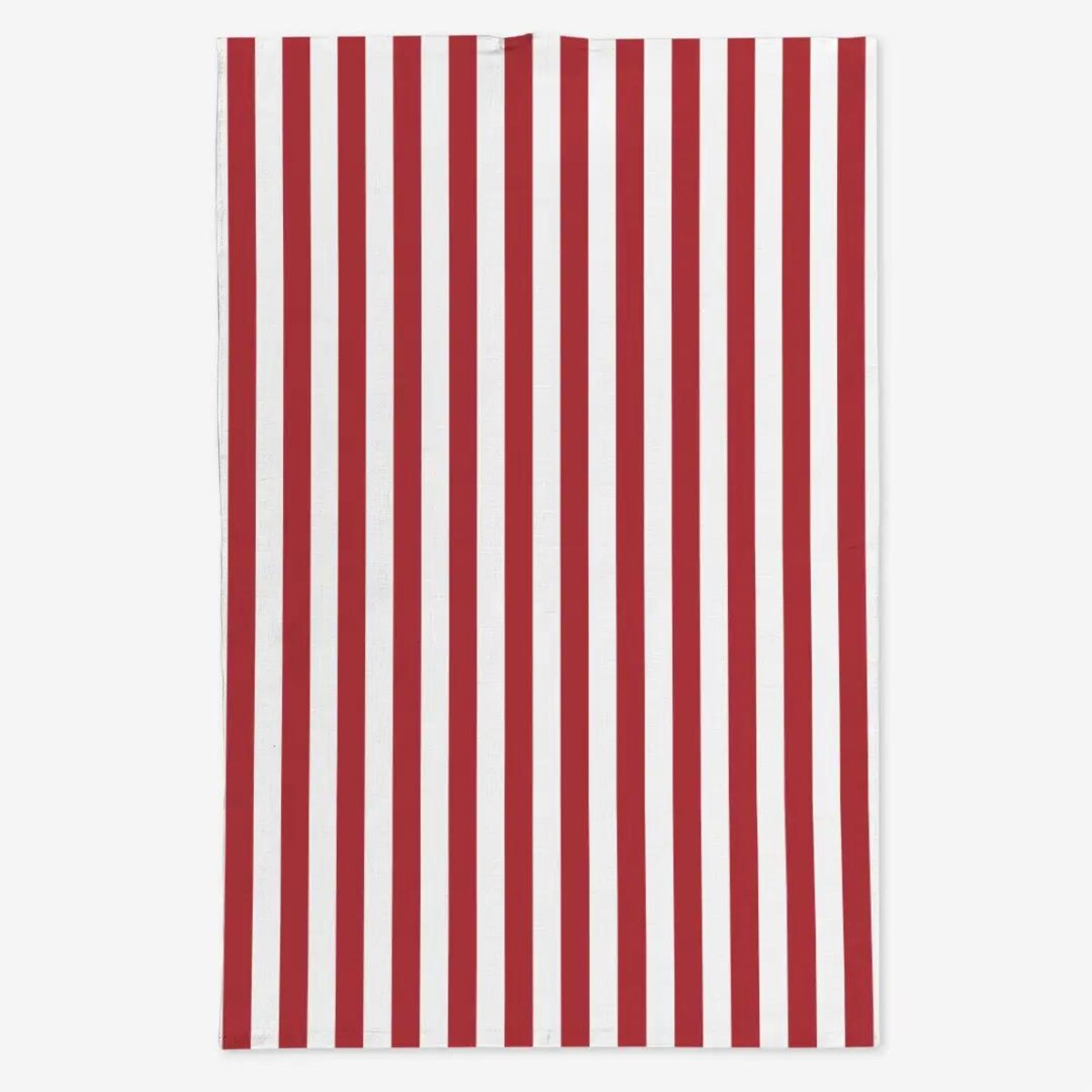 Lniany ręcznik kuchenny - czerwone paski - 2 cm