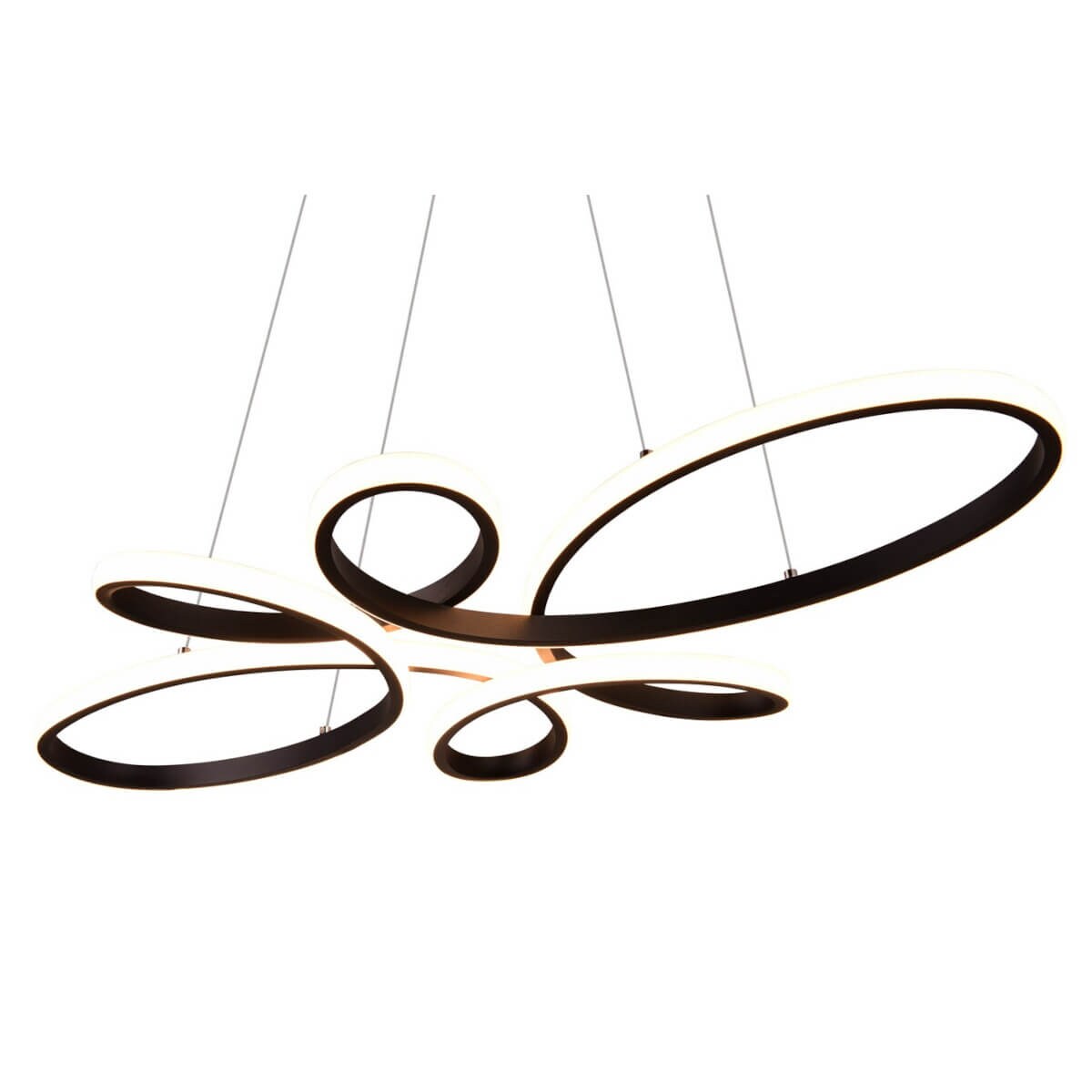 Wisząca lampa nowoczesna Fly 345619132 Trio LED 32W 3000K biała czarna