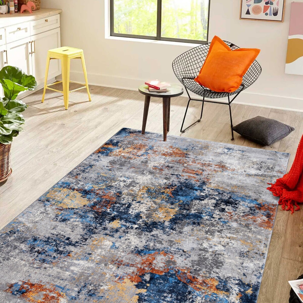 Dywan nowoczesny Studio 80x150 cm e-floor OEKO-TEX Przecierka wielokolorowy