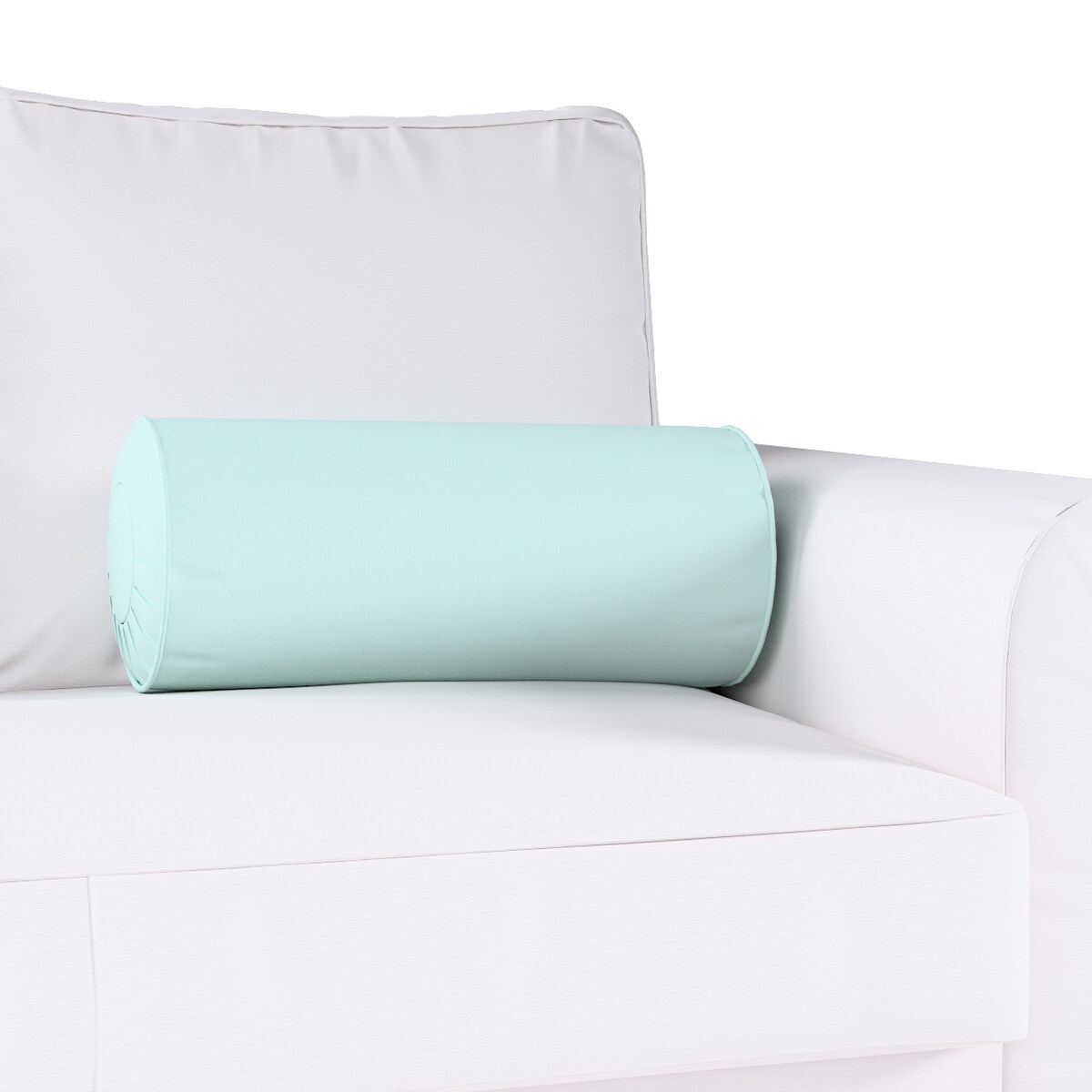 Poduszka wałek z zakładkami, pastelowy błękit, Ø20 x 50 cm, Cotton Panama