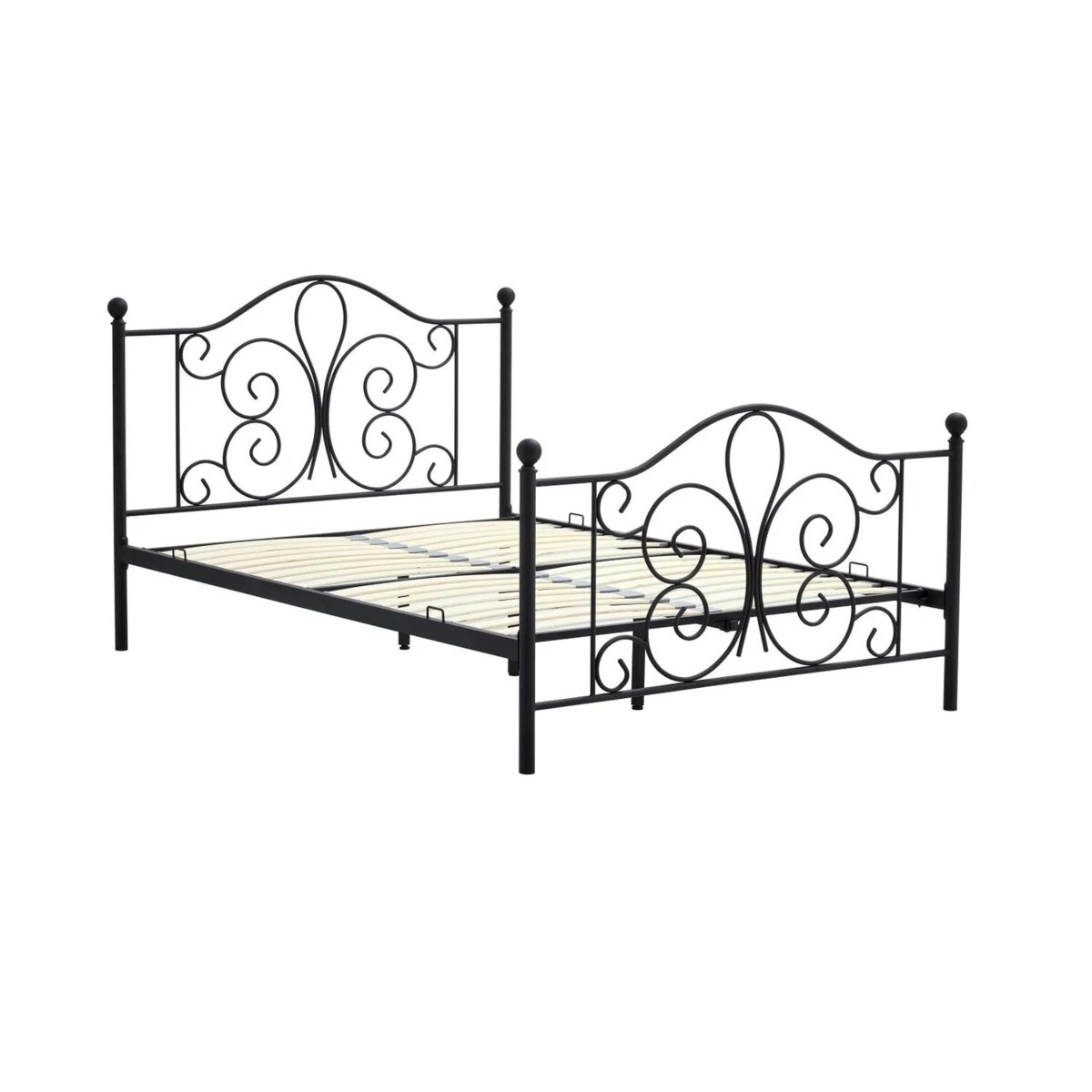 Łóżko metalowe PANAMA 140x200 czarne