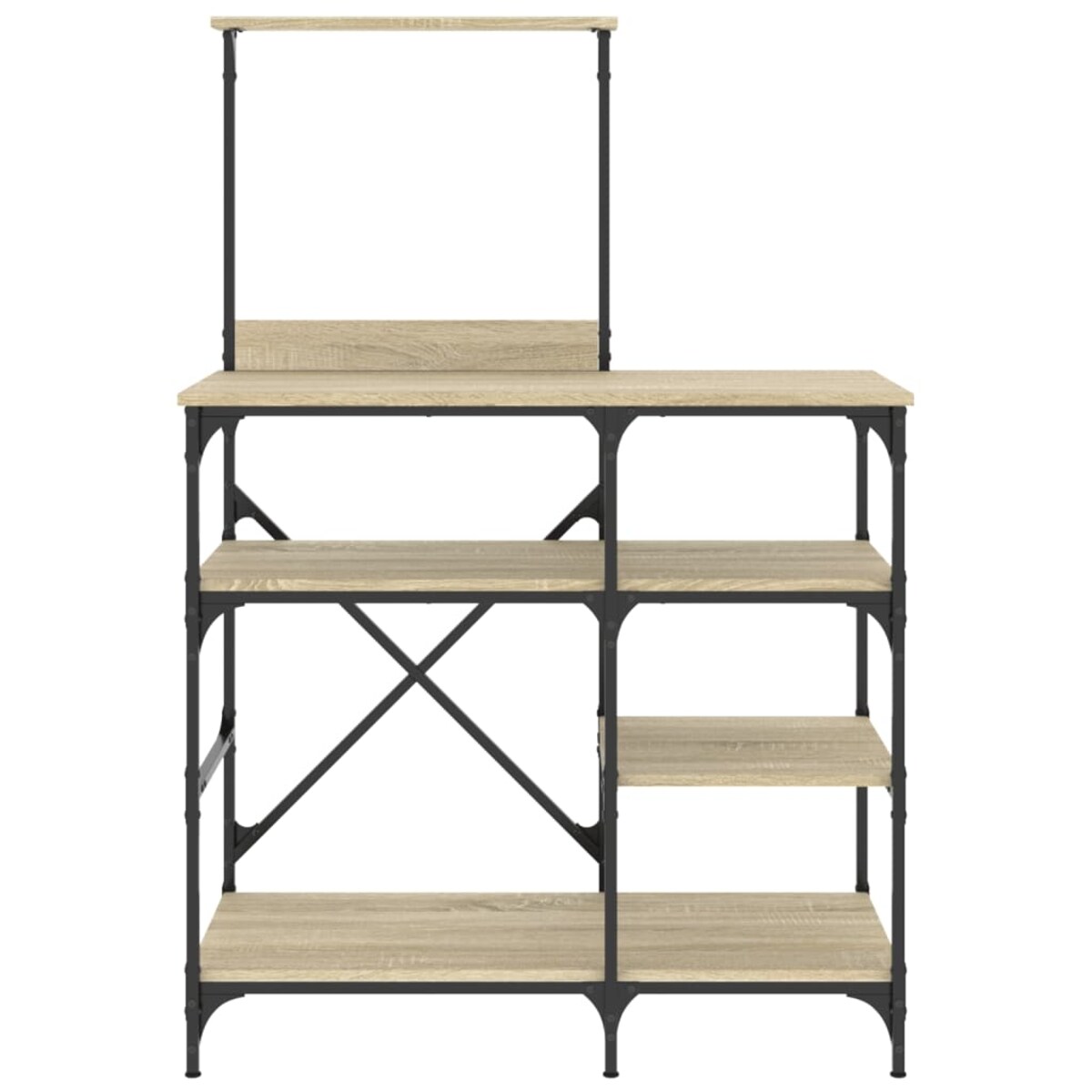 vidaXL Regał kuchenny, dąb sonoma, 90x40x132 cm