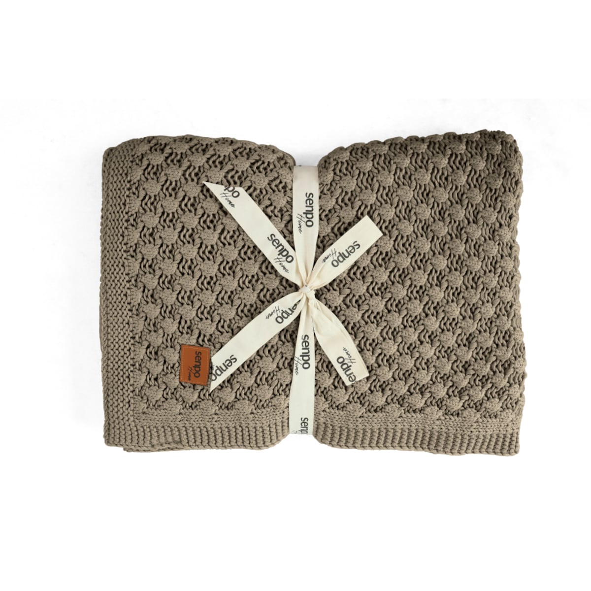 Koc dzianinowy Senpo Orzechowy