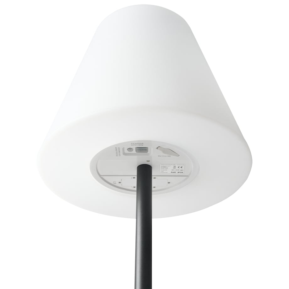 Lampa ogrodowa stojąca solarna LED FONESCA Z pilotem Biały