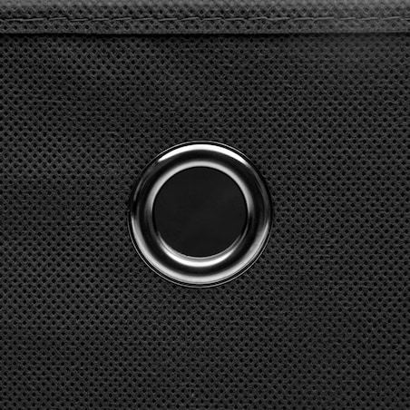 vidaXL Pudła z pokrywami, 10 szt., czarne, 32x32x32 cm, tkanina