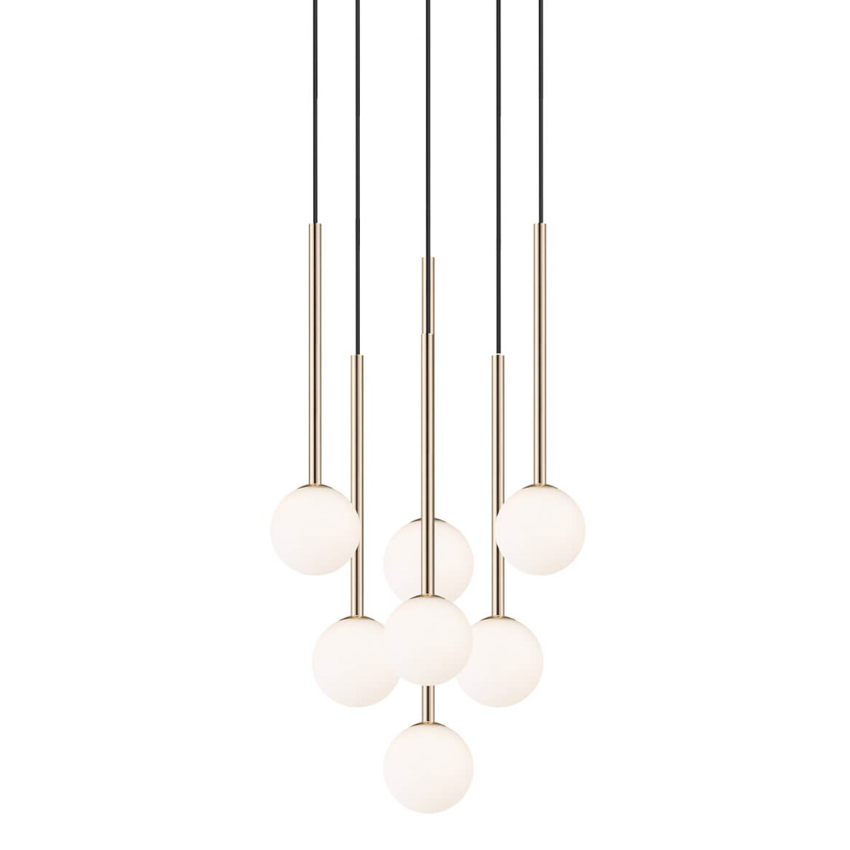 Molekułowa lampa wisząca Arcturus P0574-07F-F7AA Zumaline biały złoty