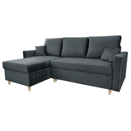 Uniwersalny narożnik z funkcją spania MON - grafitowy