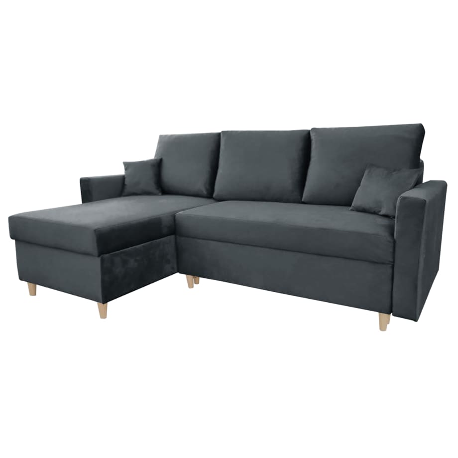 Uniwersalny narożnik z funkcją spania MON - grafitowy