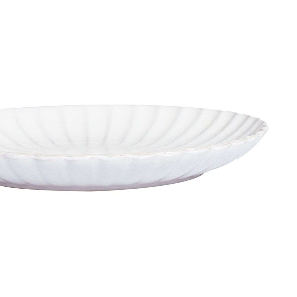 Zestaw 8 dużych talerzy NETTLE Kamionka Złamana biel