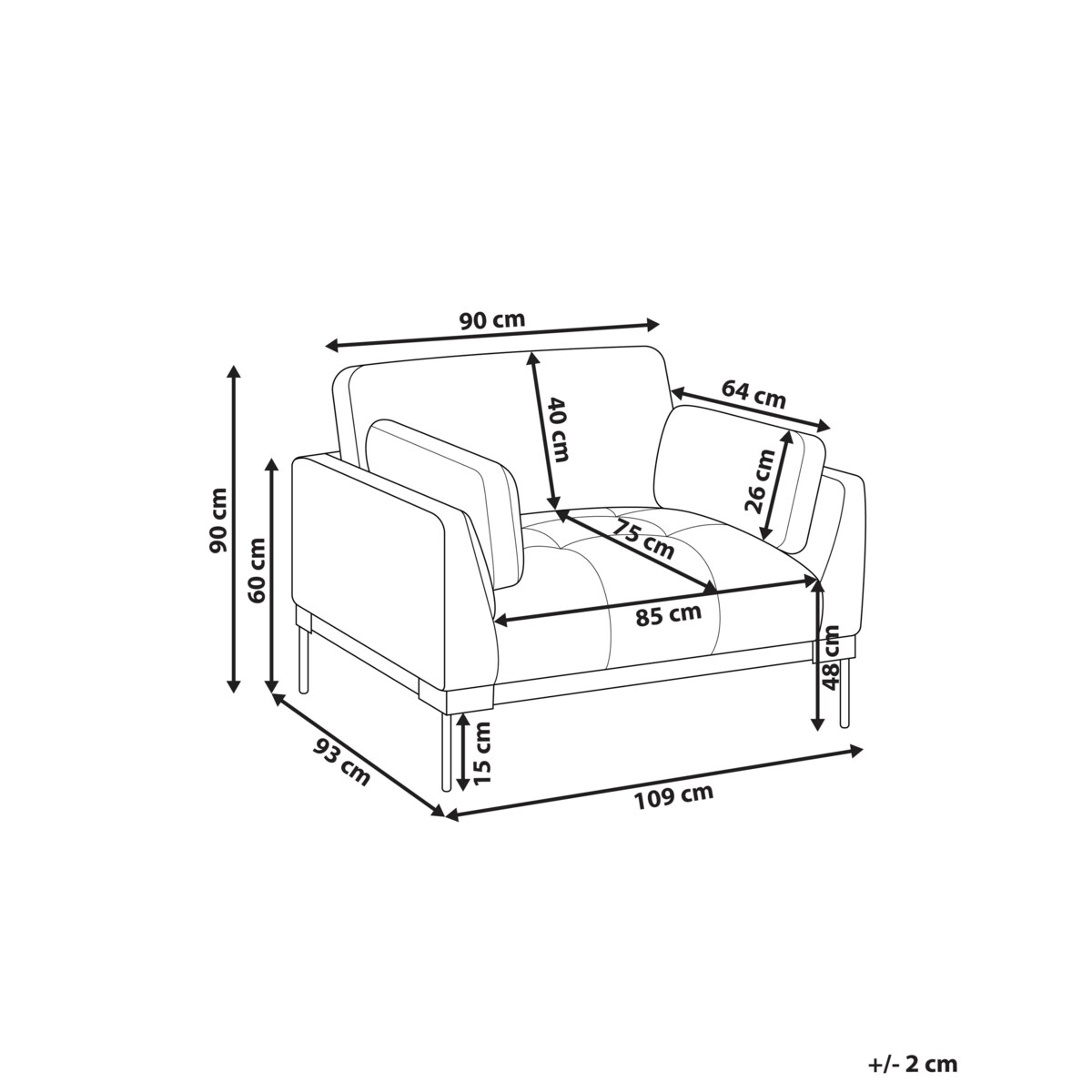 Fotel SKAVEN Jasnobeżowy