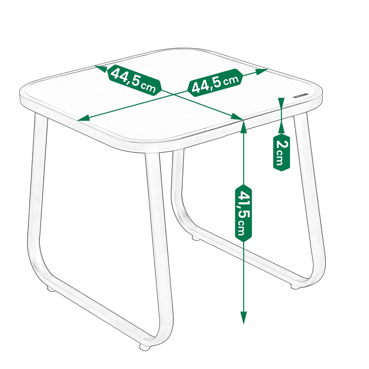 Zestaw Mebli Ogrodowych 2 Fotele Krzesła Bujane Textilene Stolik Szklany