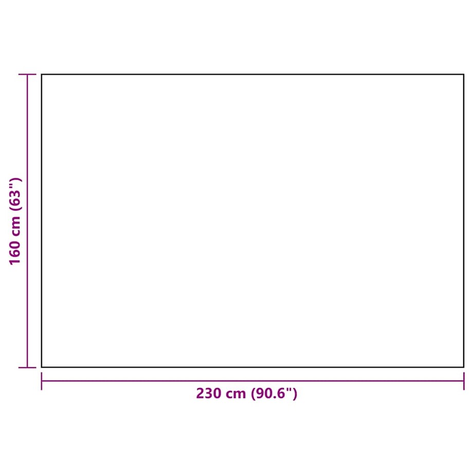 vidaXL Dywan zewnętrzny, ARAKIL czarny, 160 x 230 cm, PP