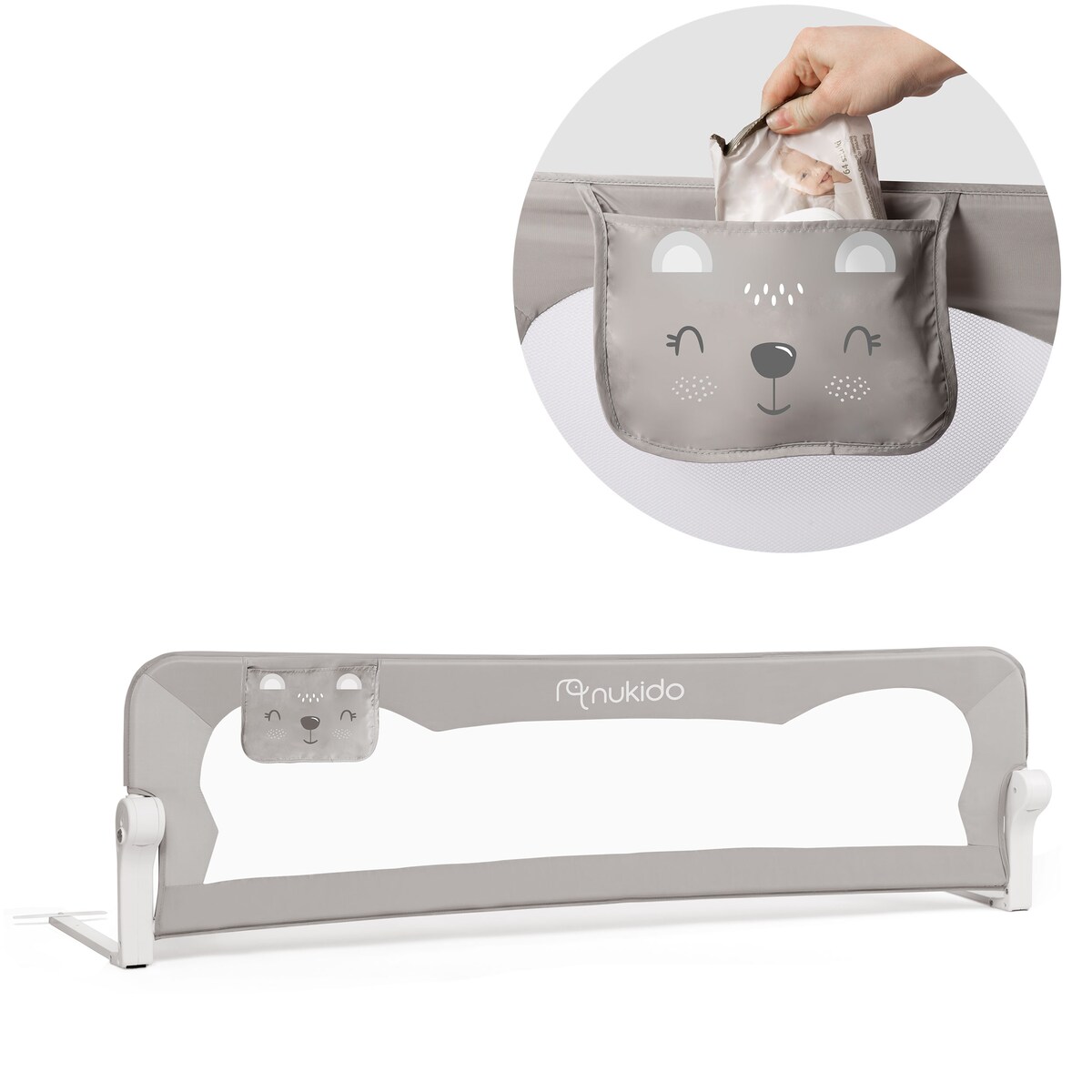 Barierka ochronna do łóżka Nukido bramka blokada 722200