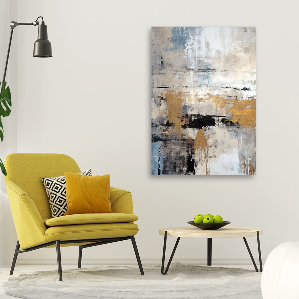 Obraz Abstrakcja do salonu sypialni biura kuchni Tekstura Złoto Glamour 40x60