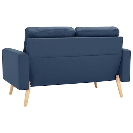vidaXL 2-osobowa sofa, niebieska, tapicerowana tkaniną