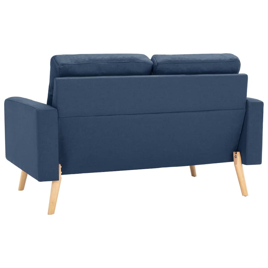 vidaXL 2-osobowa sofa, niebieska, tapicerowana tkaniną
