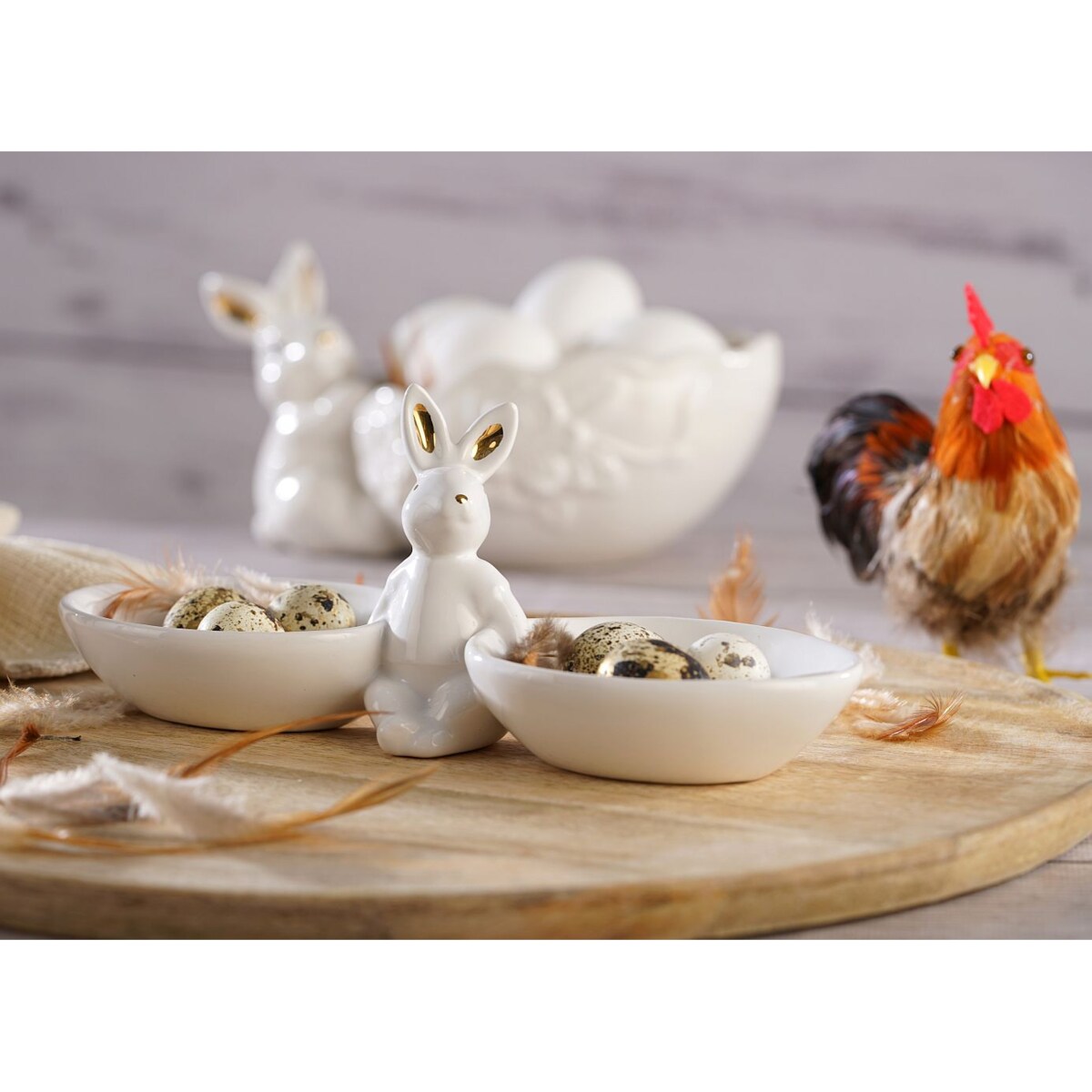 VILLA ITALIA Zajączek wielkanocny z miseczkami 23 cm BUNNY