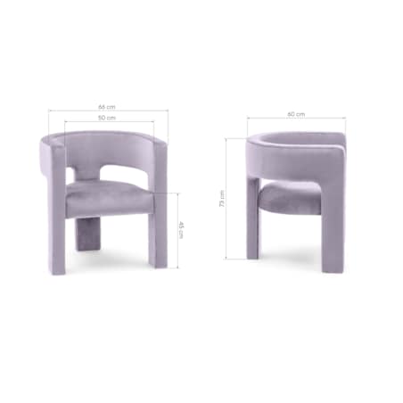 Fotel wypoczynkowy aksamitny liliowy Tiana