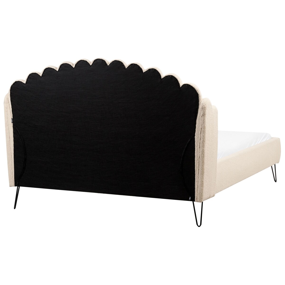 Łóżko Boucle AMBILLOU 140 x 200 cm Beżowy