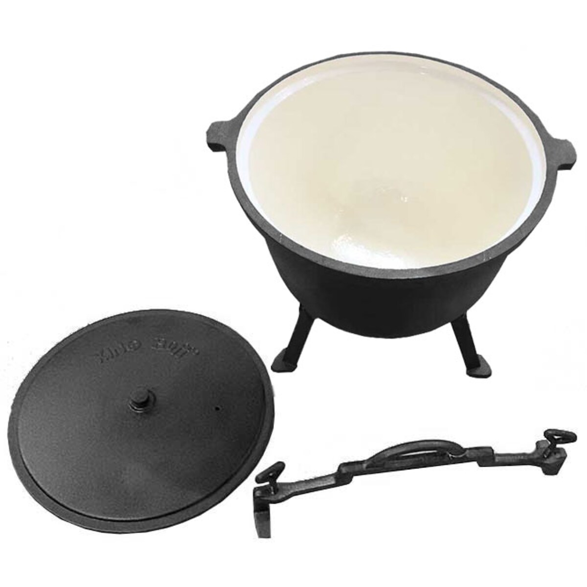 Kociołek żeliwny myśliwski 11L emaliowany na ognisko KINGHOFF