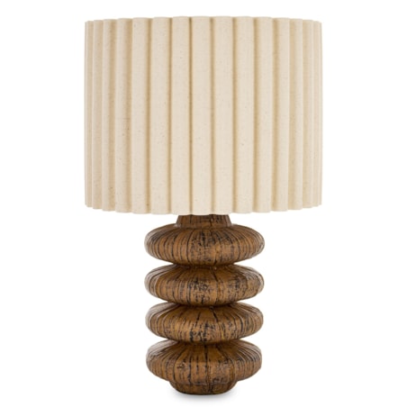 Lampa stołowa z tworzywa sztucznego i tkaniny 43,5x27x27 cm DISCHI