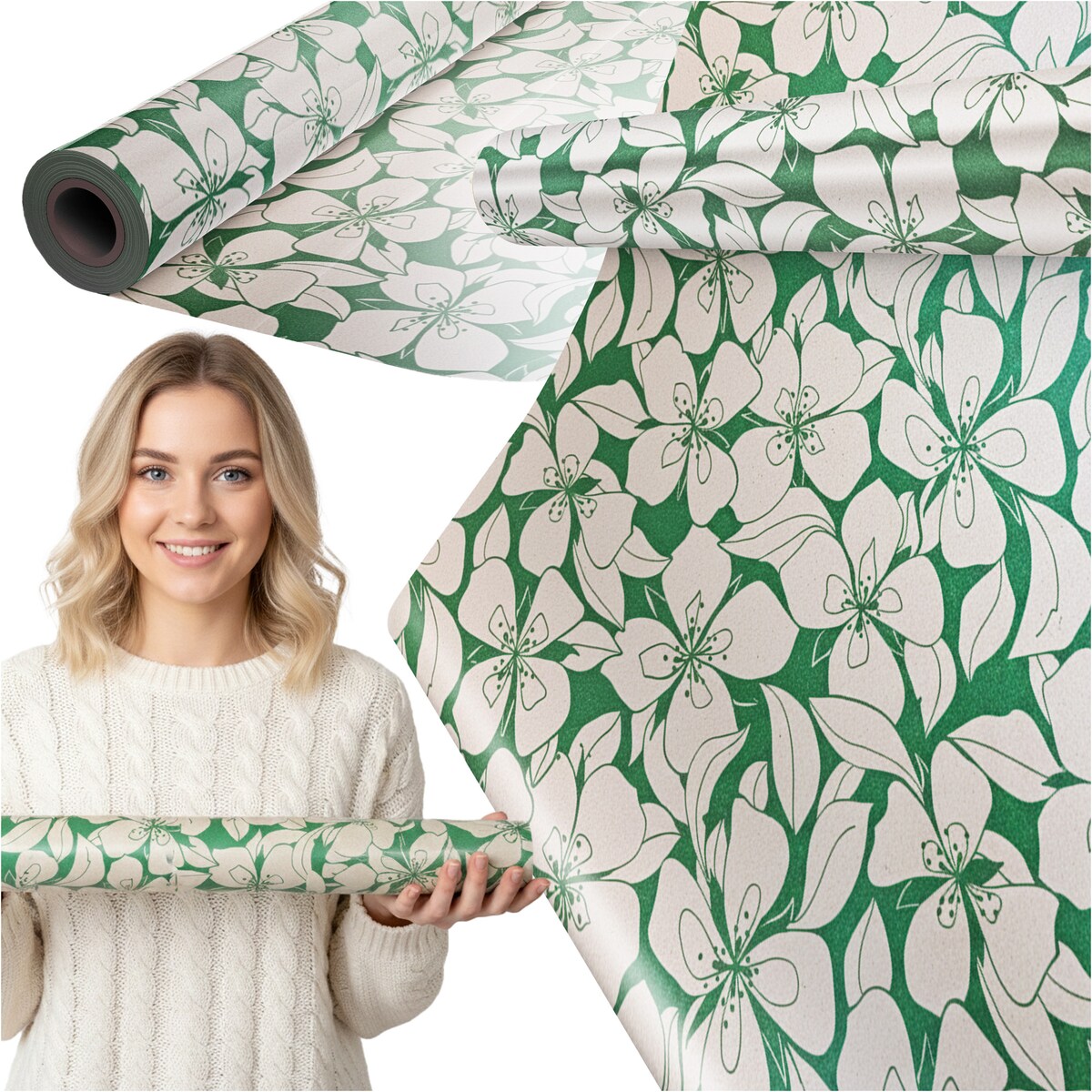 Papier do pakowania prezentów 25 METRÓW MEGAROLKA Urodzinowy Do Paczek Ozdobny