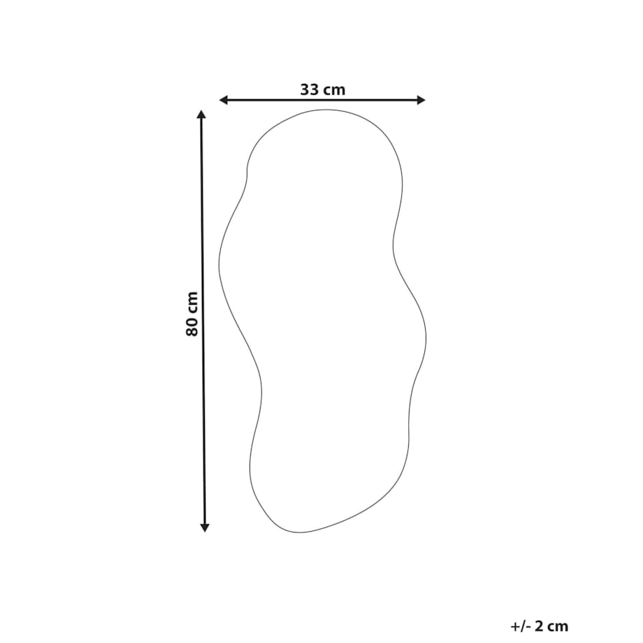 Lustro ścienne 33 x 80 cm srebrne AUXERRE