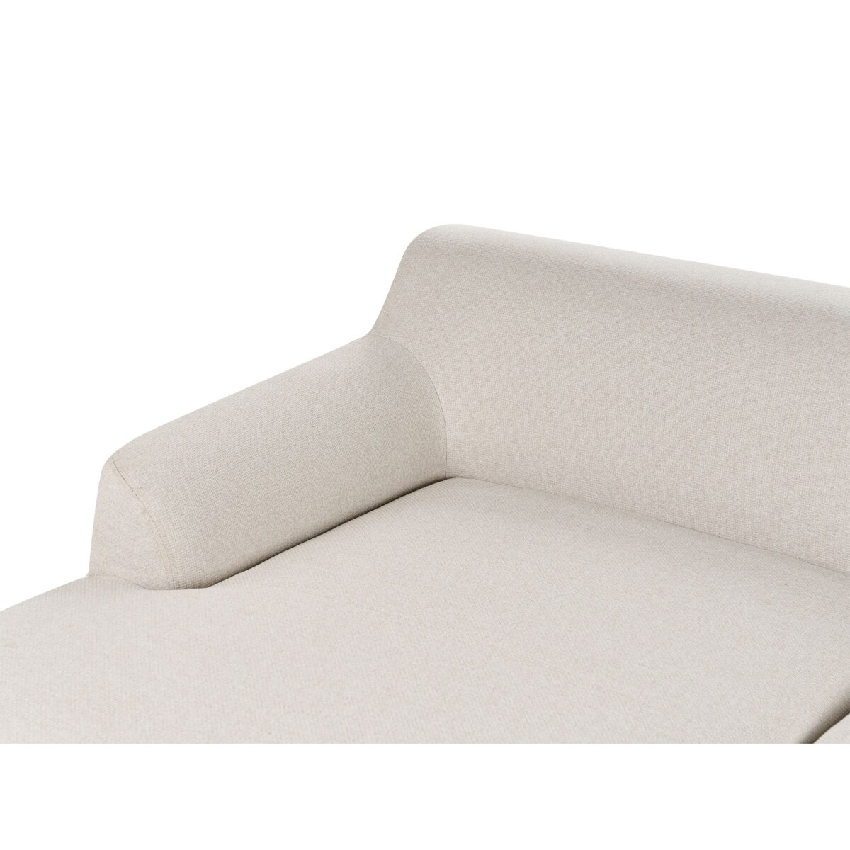 Sofa narożna prawostronna SOSJO Jasnobeżowy Tkanina