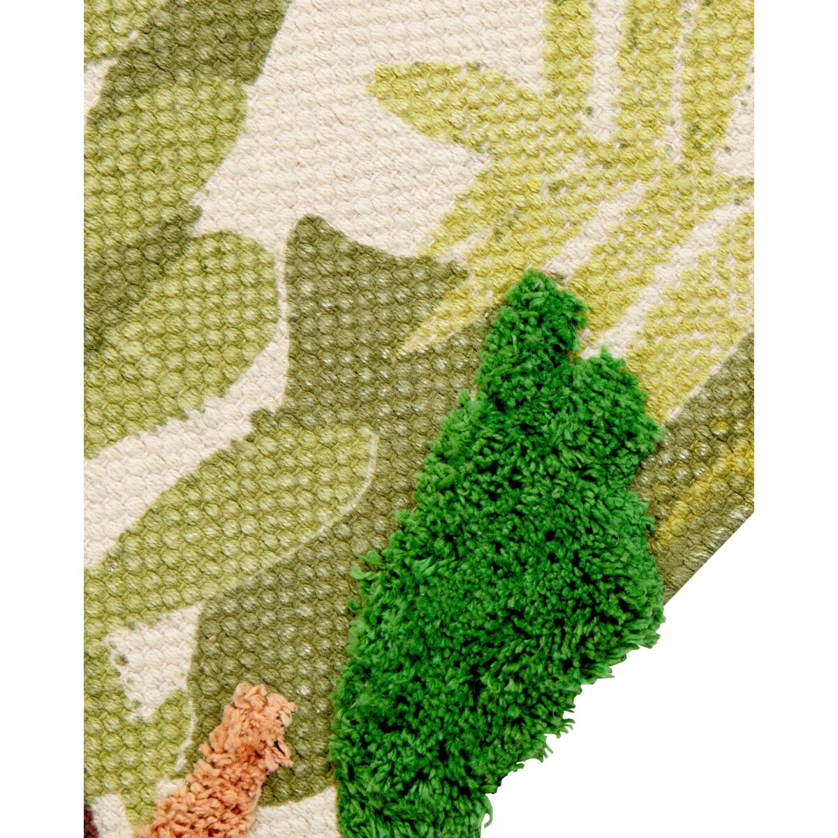 Dywan dziecięcy bawełniany motyw dżungli 80 x 150 cm wielokolorowy JANHTO