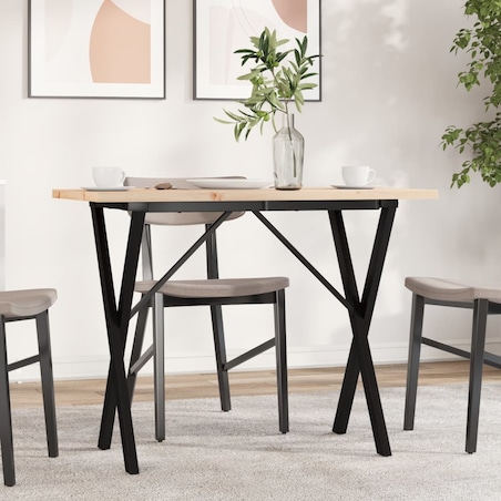 vidaXL Stół jadalniany z nogami w kształcie litery X, 100x50x75,5 cm
