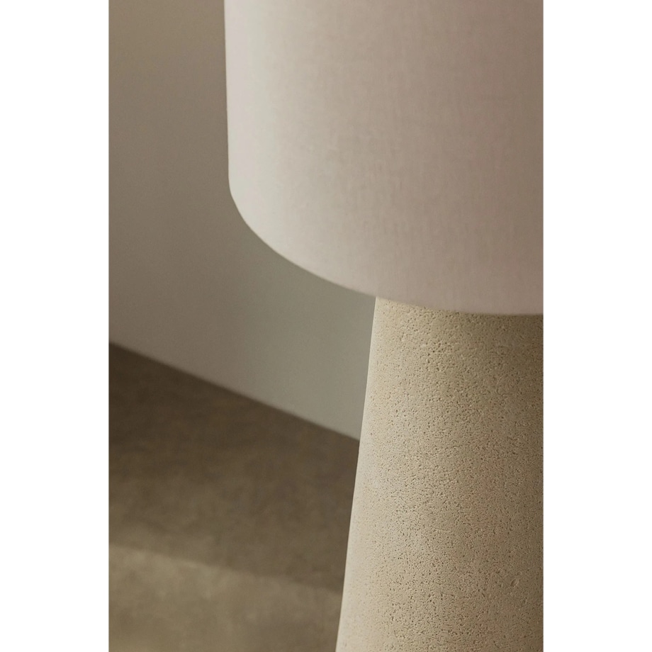 Lampa podłogowa Loana z lnu i włókna szklanego