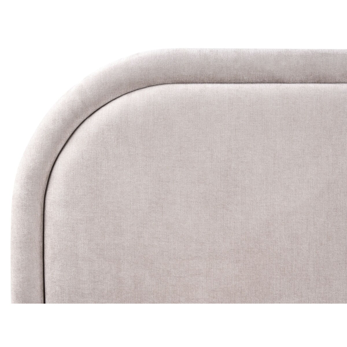 Łóżko z pojemnikiem QUILLIEN 180 x 200 cm Beżowoszary