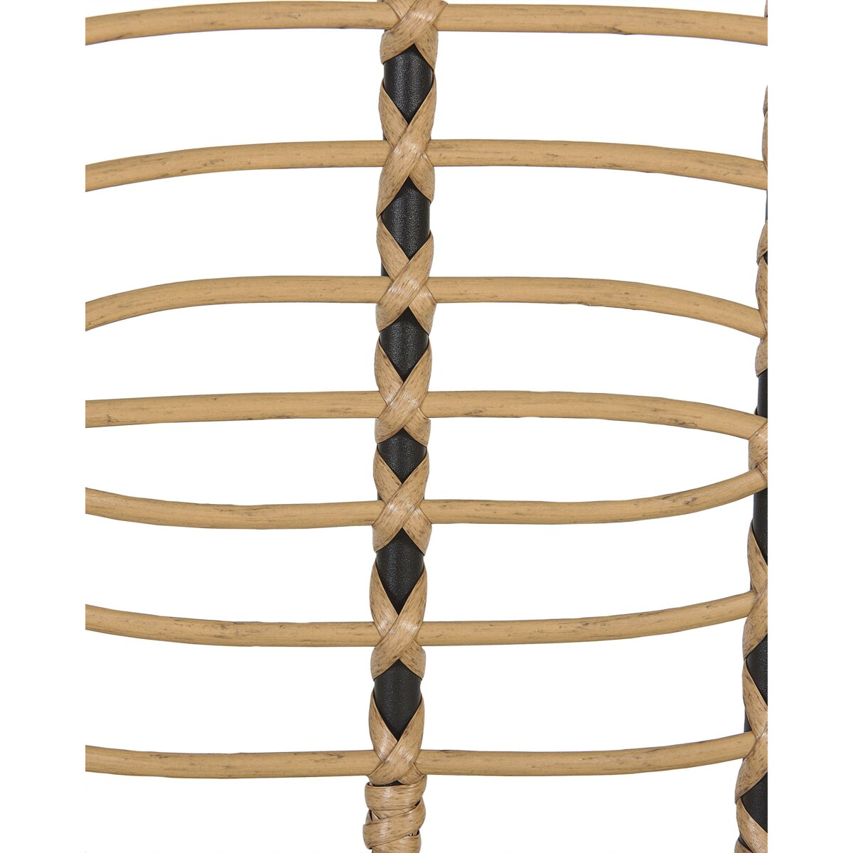 Zestaw 2 krzeseł ogrodowych z poduszkami PRATELLO Technorattan Naturalny