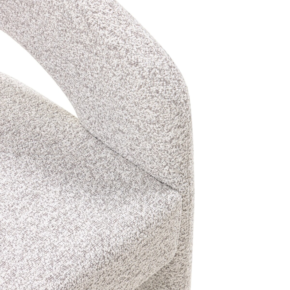 Krzesło tapicerowane HEMBER szarobeżowe 77x62x56 cm