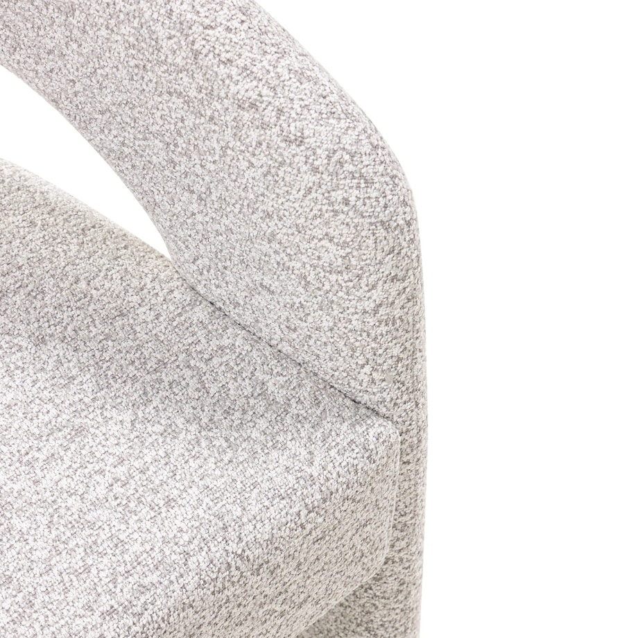 Krzesło tapicerowane HEMBER szarobeżowe 77x62x56 cm