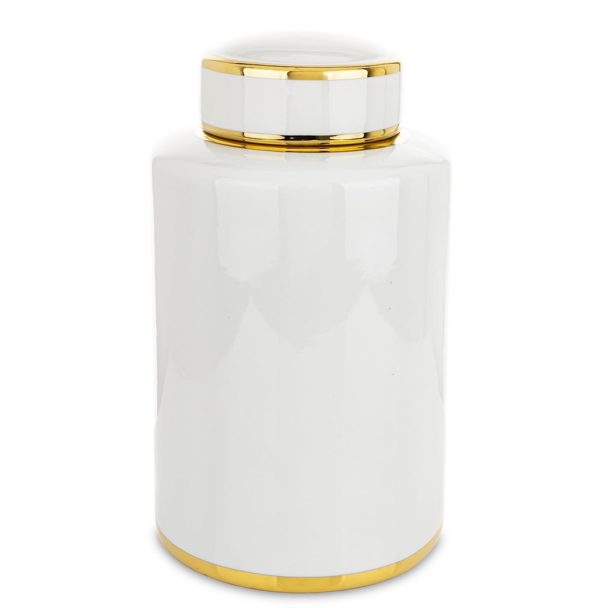 Amfora ceramiczny pojemnik z pokrywą 31,5x18x18 cm NENO biały