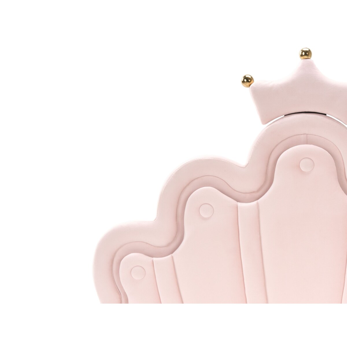 Łóżko Welur RUBIAN 90 x 200 cm Z LED Różowy