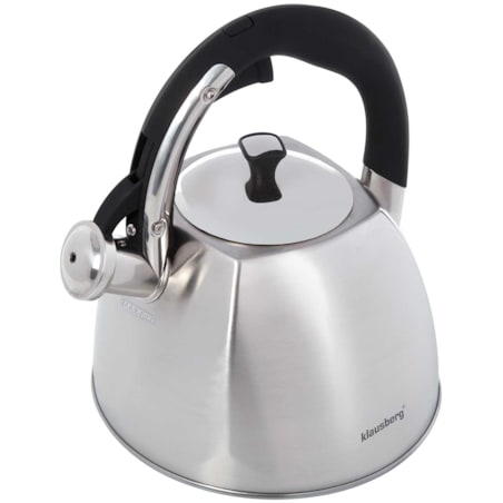 Czajnik stalowy z gwizdkiem 2.2L srebrny Inox KLAUSBERG