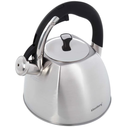 Czajnik stalowy z gwizdkiem 2.2L srebrny Inox KLAUSBERG