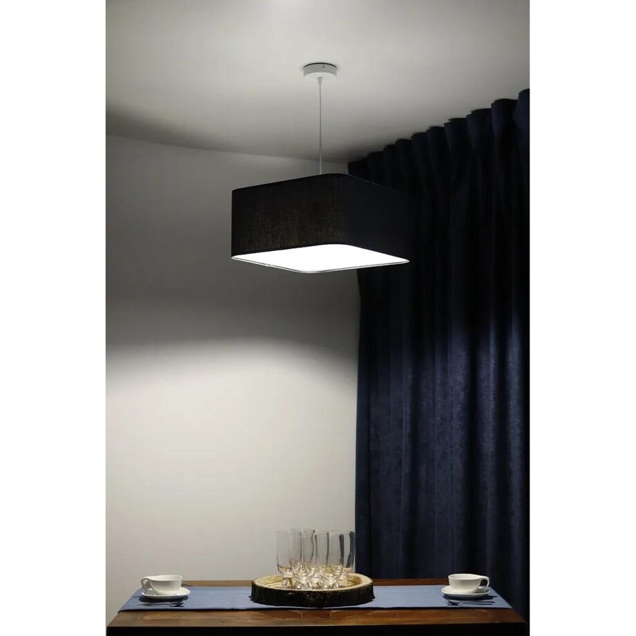 Lampa wisząca KWADRO LEN 004-40w20 granatowa/szara