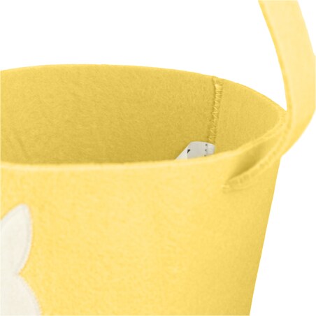 Koszyk Koszyczek Filcowy Wielkanocny Na Jajka Pisanki Dekoracja Ozdoba Z Zajączkiem Żółty