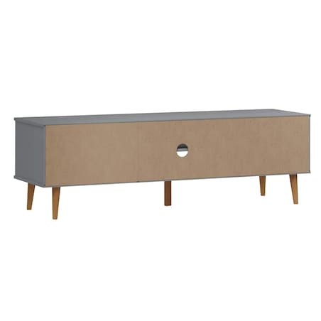 vidaXL Szafka TV MOLDE, szara, 158x40x49 cm, lite drewno sosnowe